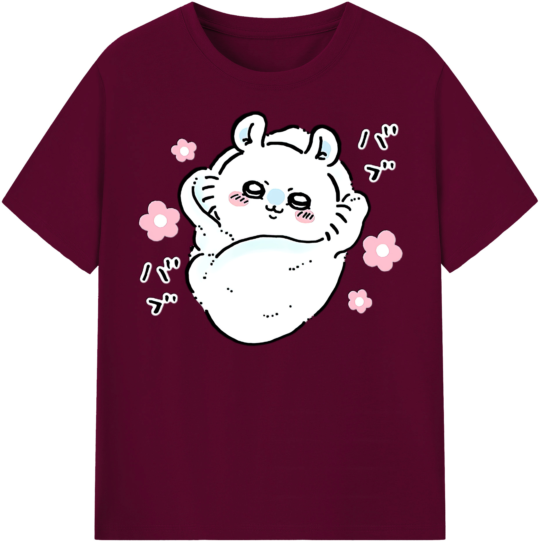 （画像用） ちいかわ モモンガ Chii-kawa Momonga レディースカジュアルプリントTシャツ（綿100％）